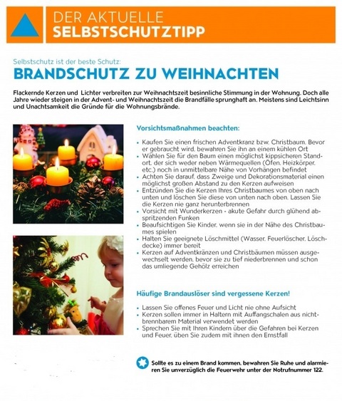 Brandschutz zur Weihnachtszeit © Zivilschutz Oberösterreich